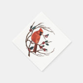 Male Cardinal Holiday Napkin Serviette (Ecke)