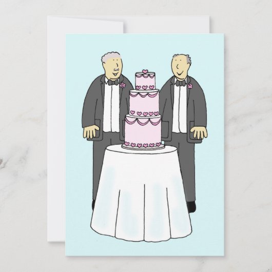 Male Couple Wedding Glückwunsch (Vorderseite)