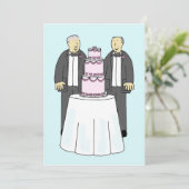 Male Couple Wedding Glückwunsch (Stehend Vorderseite)
