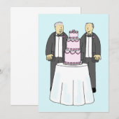 Male Couple Wedding Glückwunsch (Vorne/Hinten)