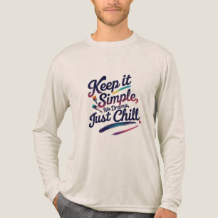 Male deine Ruhe – Einfach chillen Langarmshirt Tri-Blend Shirt