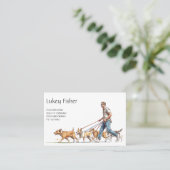 Male Dog Walker, Trainer, Obedience, Agility Visitenkarte (Stehend Vorderseite)