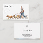 Male Dog Walker, Trainer, Obedience, Agility Visitenkarte (Vorne/Hinten)