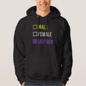 Male Female Neither Nonbinary Pride Non Binary Fla Hoodie (Vorderseite)