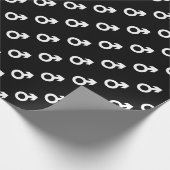 male gender symbol black white geschenkpapier (Ecke)