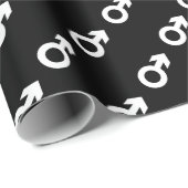 male gender symbol black white geschenkpapier (Rolleneckpunkt)