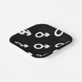 male gender symbol black white pappteller (Gewinkelt)