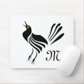 Male Grackle Black Bird Mousepad (Mit Mouse)
