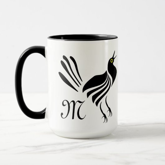 Male Grackle Black Bird Tasse (Links)