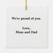 Male Grad Gown Black and Gold Ornament (Rückseite)