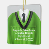 Male Grad Gown Green und Black Ornament (Links)