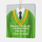 Male Grad Gown Green und Gold Ornament (Links)