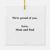 Male Grad Gown Red and Black Ornament (Rückseite)