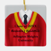 Male Grad Gown Red and Gold Ornament (Vorderseite)
