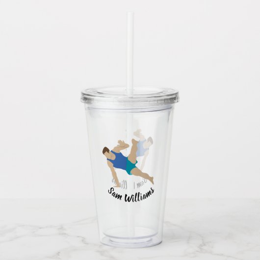 Male Gymnast Acryltrinkbecher (Vorderseite)