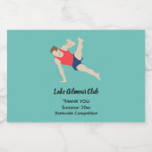 Male Gymnast Alkoholflaschenetikett (Einzelnes Label)