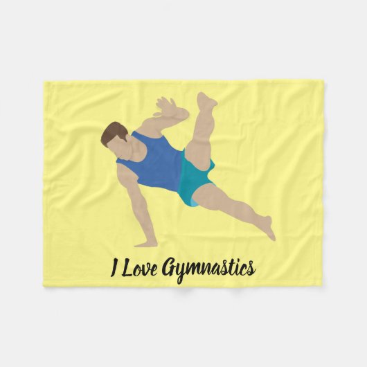 Male Gymnast Fleecedecke (Vorderseite (Horizontal))