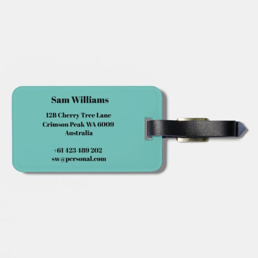 Male Gymnast Gepäckanhänger (Rückseite horizontal)