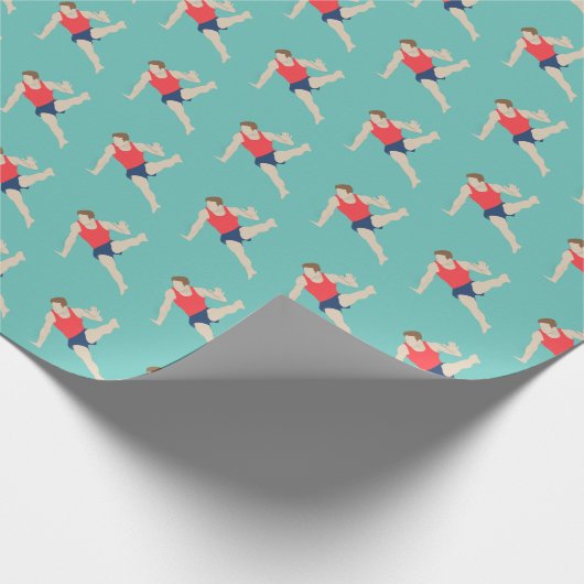 Male Gymnast Geschenkpapier (Ecke)