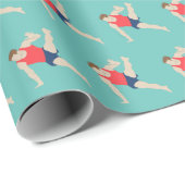 Male Gymnast Geschenkpapier (Rolleneckpunkt)