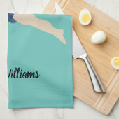 Male Gymnast Geschirrtuch (Viertel Falte)