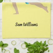 Male Gymnast Geschirrtuch (Gefaltet)