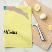 Male Gymnast Geschirrtuch (Viertel Falte)