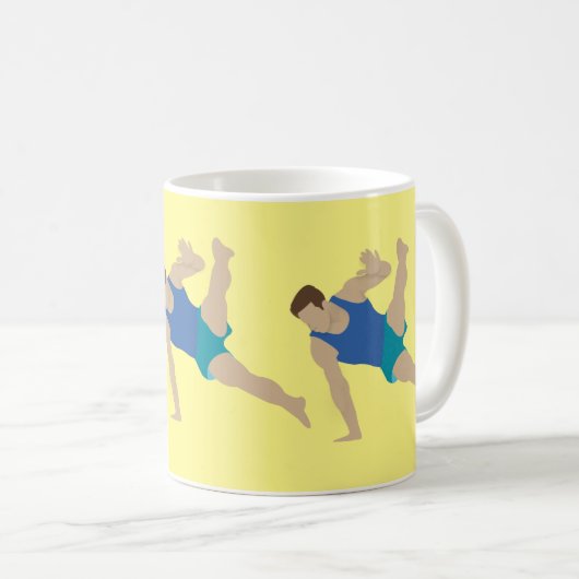 Male Gymnast Kaffeetasse (VorderseiteRechts)