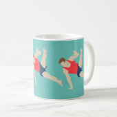 Male Gymnast Kaffeetasse (VorderseiteRechts)