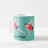Male Gymnast Kaffeetasse (Vorderseite Links)