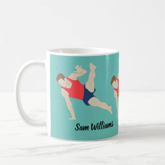 Male Gymnast Kaffeetasse (Links)