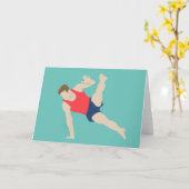 Male Gymnast Karte (Gelbe Blume)