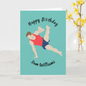 Male Gymnast Karte (Gelbe Blume)