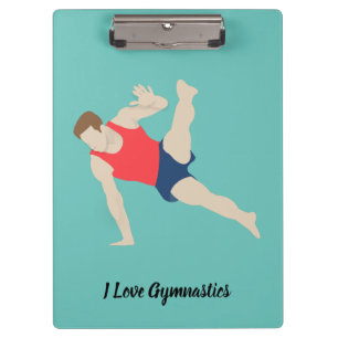 Male Gymnast Klemmbrett