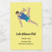 Male Gymnast Lebensmitteletikett (Einzelnes Label)