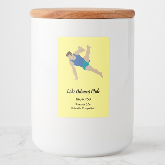 Male Gymnast Lebensmitteletikett (Vorderseite)