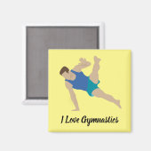Male Gymnast Magnet (Vorderseite/Rückseite)
