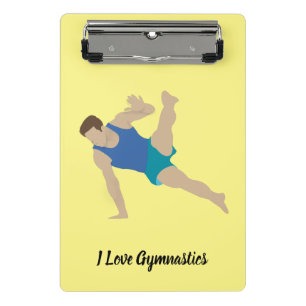 Male Gymnast Mini Klemmbrett