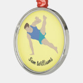Male Gymnast Ornament Aus Metall (Links)