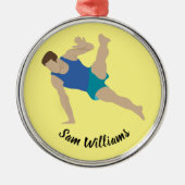 Male Gymnast Ornament Aus Metall (Vorne)