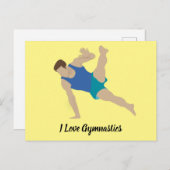Male Gymnast Postkarte (Vorne/Hinten)
