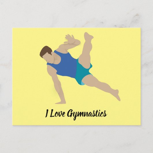 Male Gymnast Postkarte (Vorderseite)