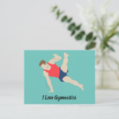 Male Gymnast Postkarte (Stehend Vorderseite)