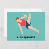 Male Gymnast Postkarte (Vorne/Hinten)