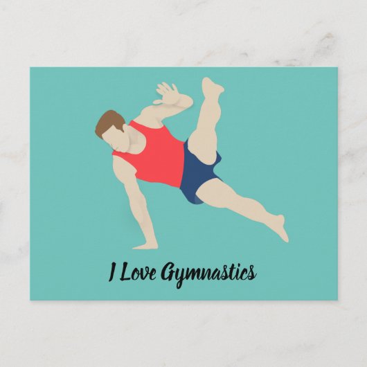 Male Gymnast Postkarte (Vorderseite)