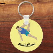 Male Gymnast Schlüsselanhänger (Vorderseite)