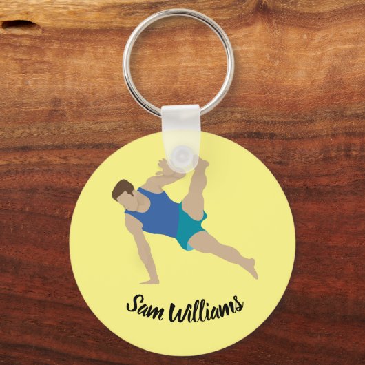 Male Gymnast Schlüsselanhänger (Vorderseite)