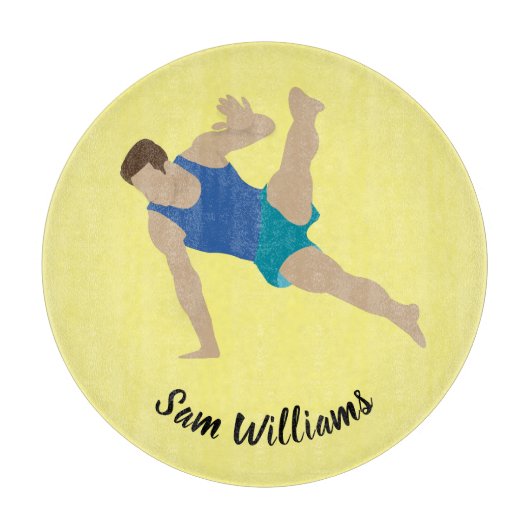 Male Gymnast Schneidebrett (Vorderseite)