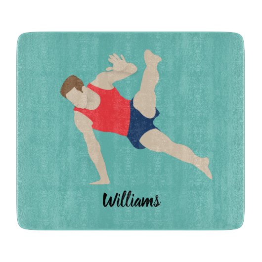 Male Gymnast Schneidebrett (Vorderseite)