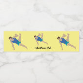 Male Gymnast Wasserflaschenetikett (Einzelnes Label)